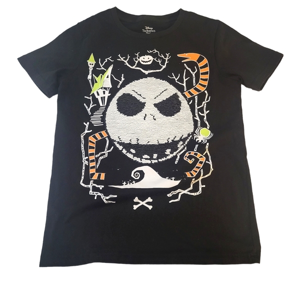 NWOT Disney Tim Burton's The Nightmare Before Christmas Black T-Shirt Size Large - Picture 1 of 10